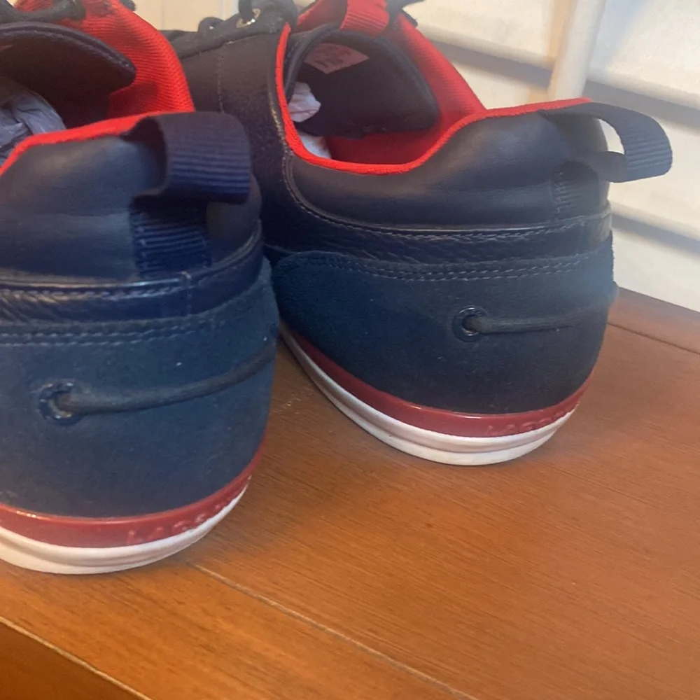 Lacoste Mens Leather Boat Shoes